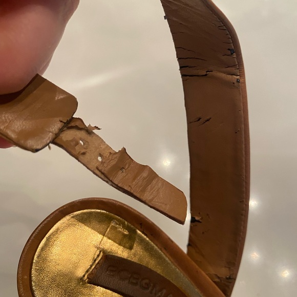 BCBGMAXAZRIA sandal wedge. Size 8.5 (fits like an 8). Used condition. - Picture 7 of 8